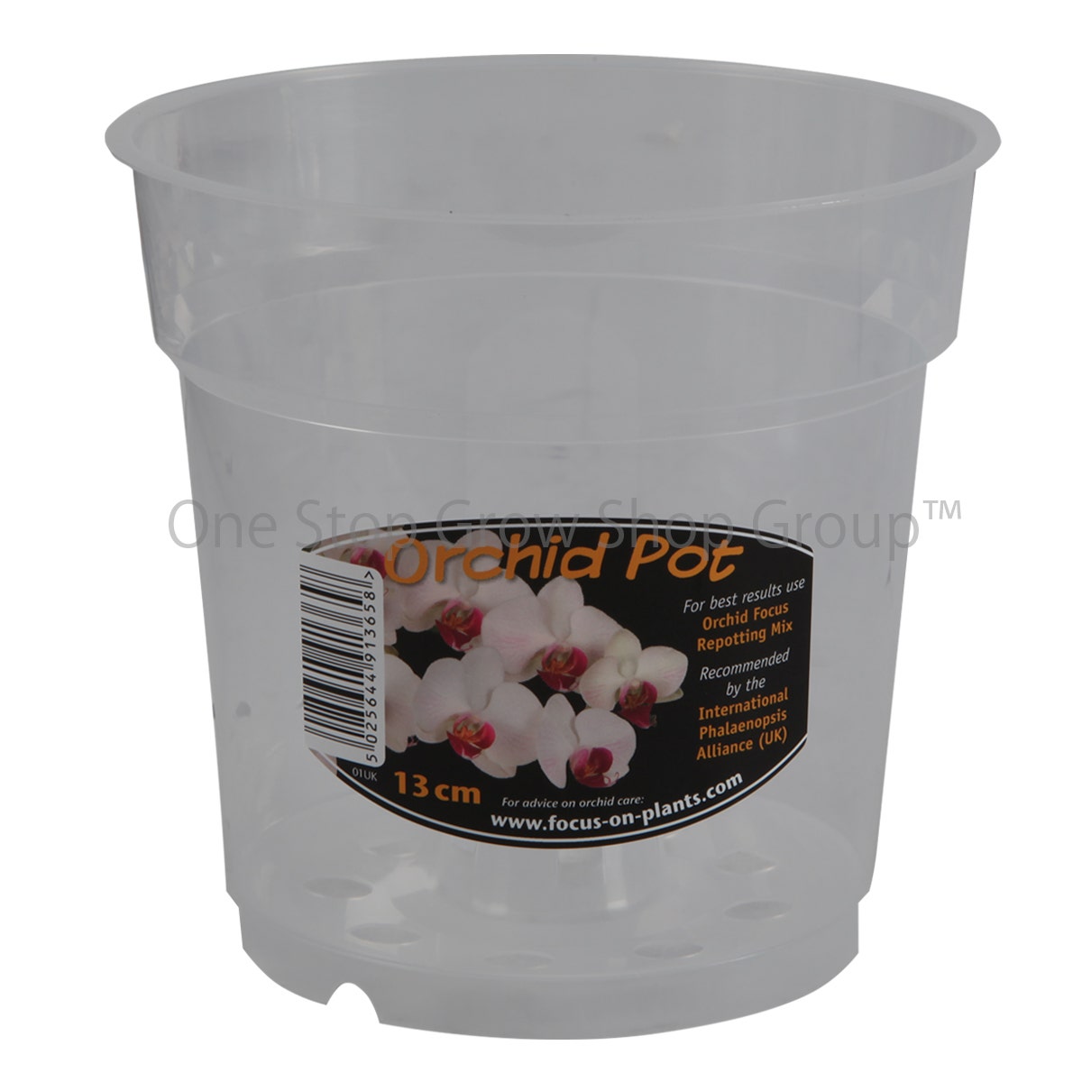 Clear, Round Plastic Orchid Pot (9cm - 21cm)
