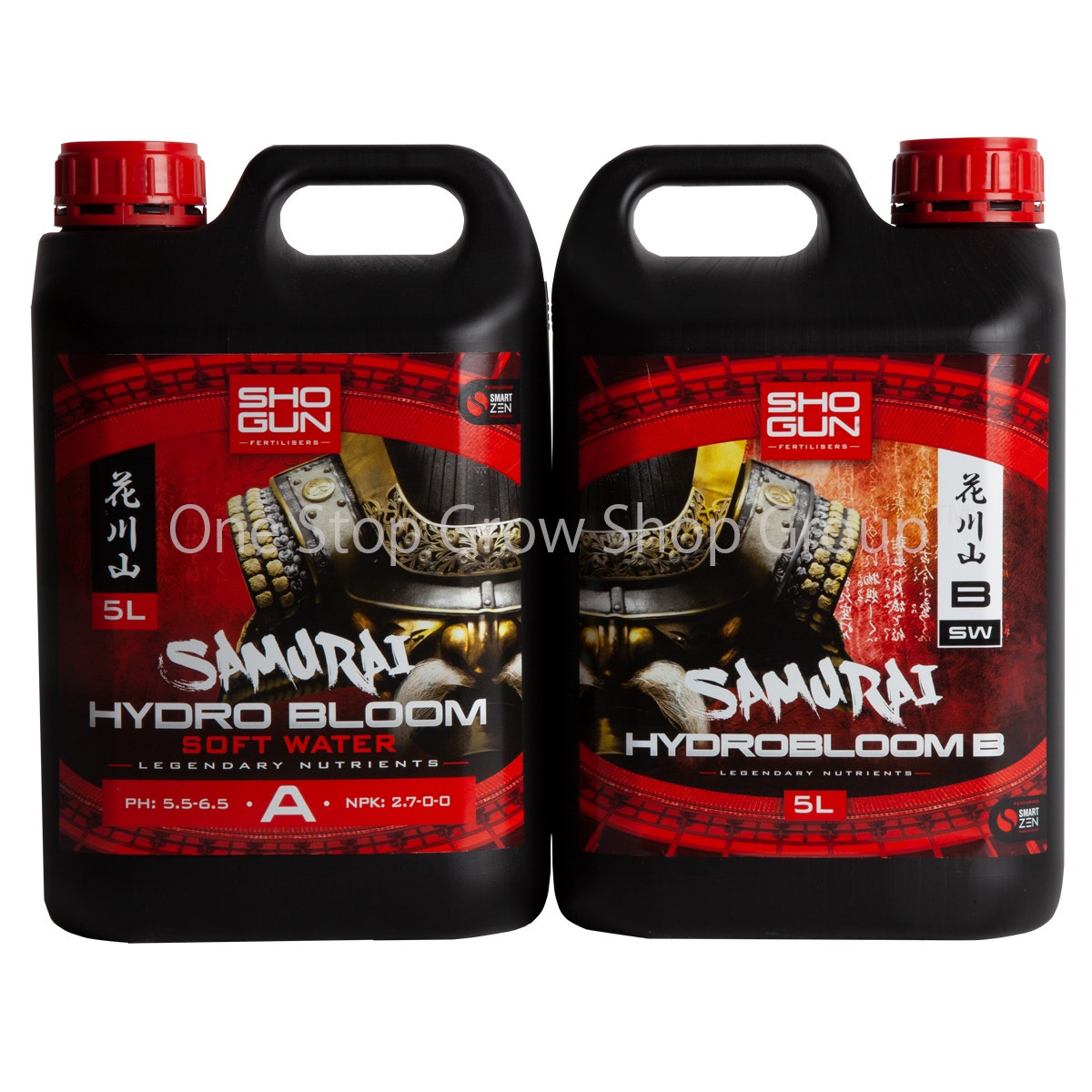 Shogun Fertilisers - Samurai Hydro Bloom Nutrient A&B - For Soft Water