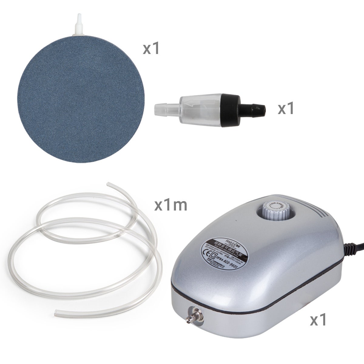 Hailea Air Pump Kit with Flat Air Stones
