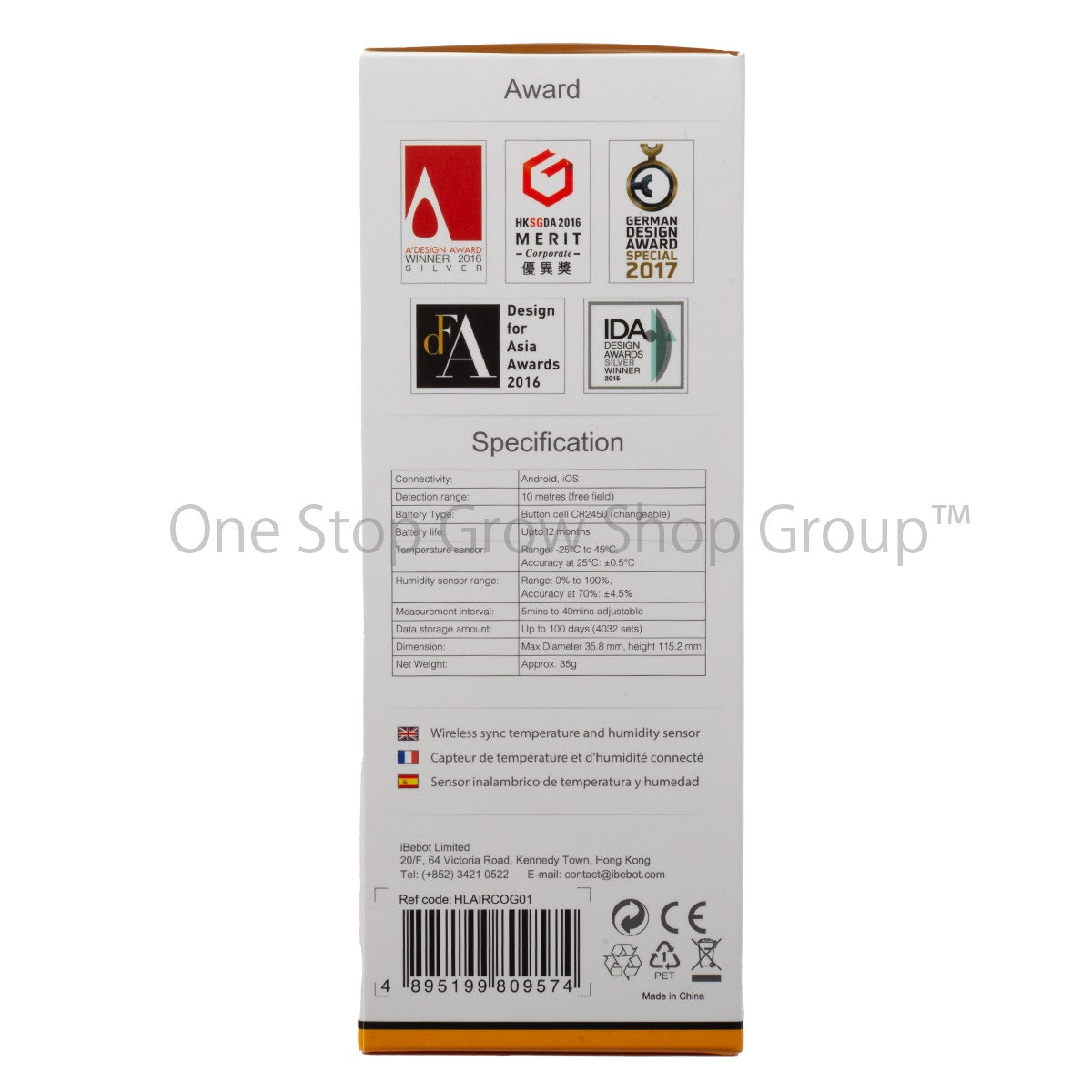 AirComfort + - Wireless Temperature & Humidity Sensor