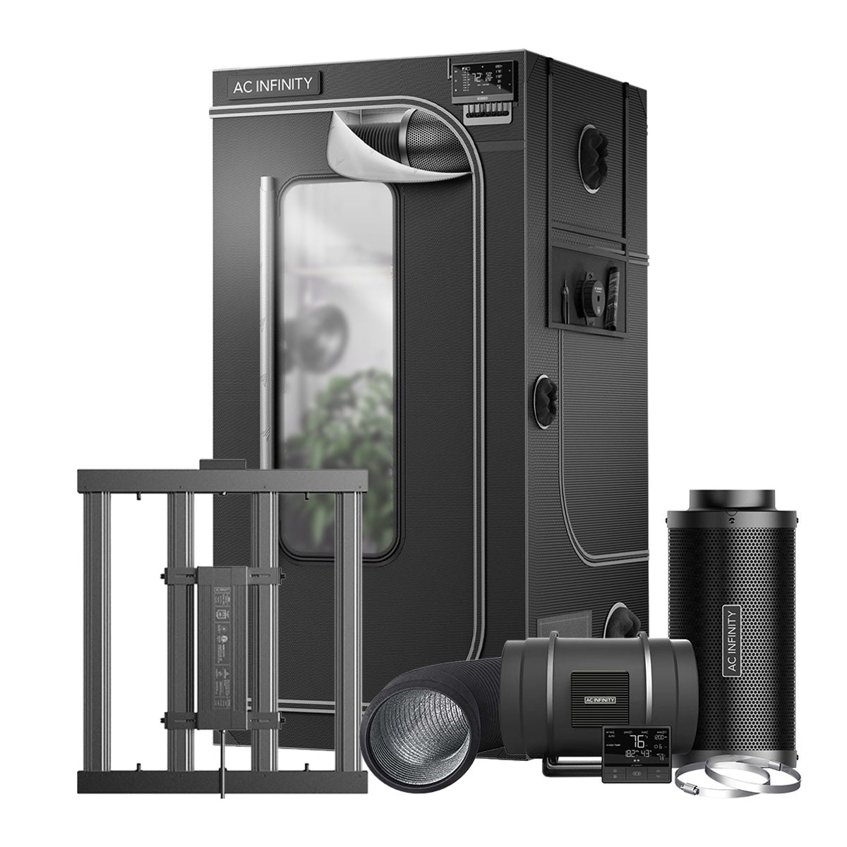 AC Infinity 300w LED Grow Tent Kits - 0.9m x 0.9m x 1.8m