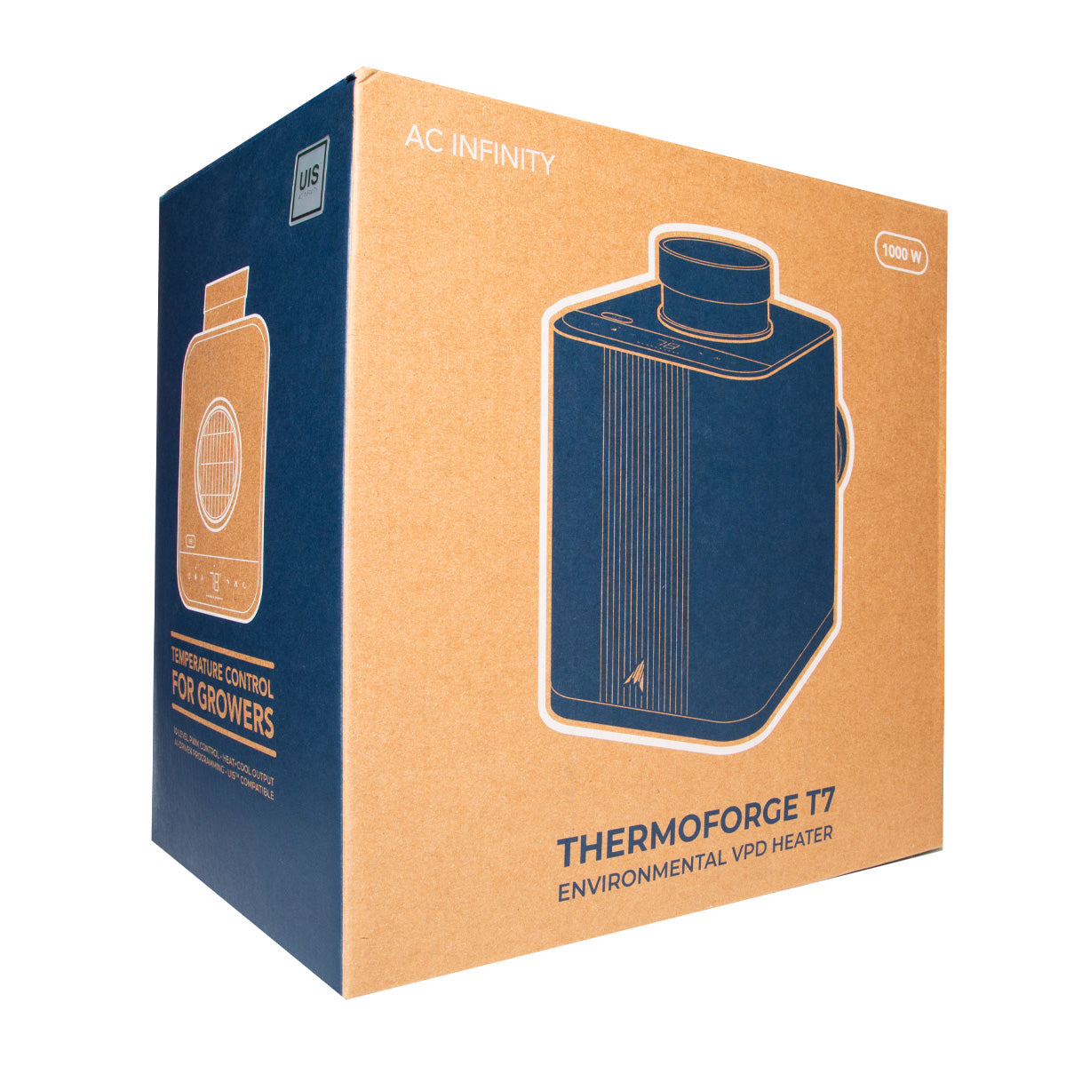 AC Infinity Thermoforge T7 - 1000W Smart Grow Room Heater with AI VPD Control