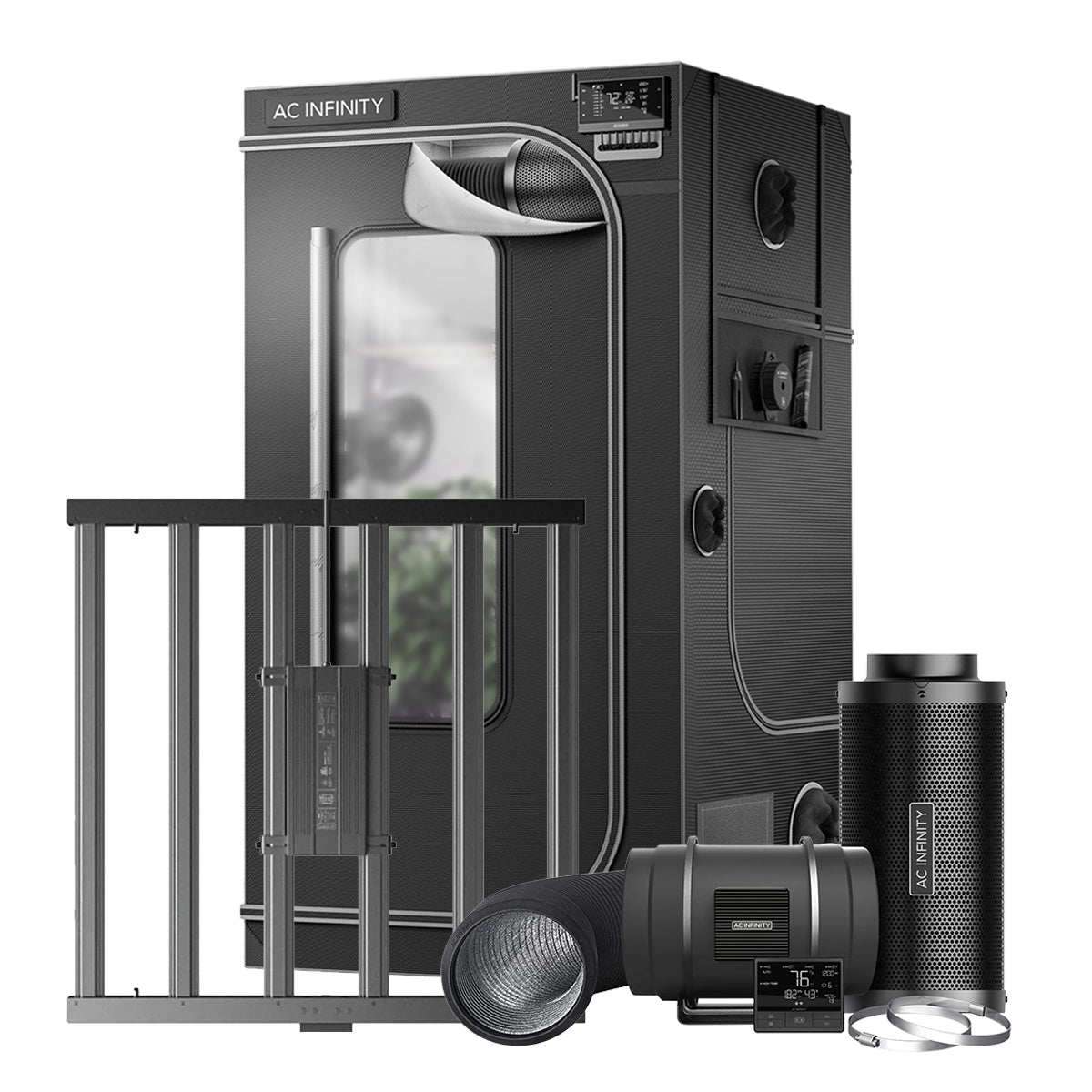AC Infinity LED Grow Tent Kits - 1.2m x 1.2m x 2.0m