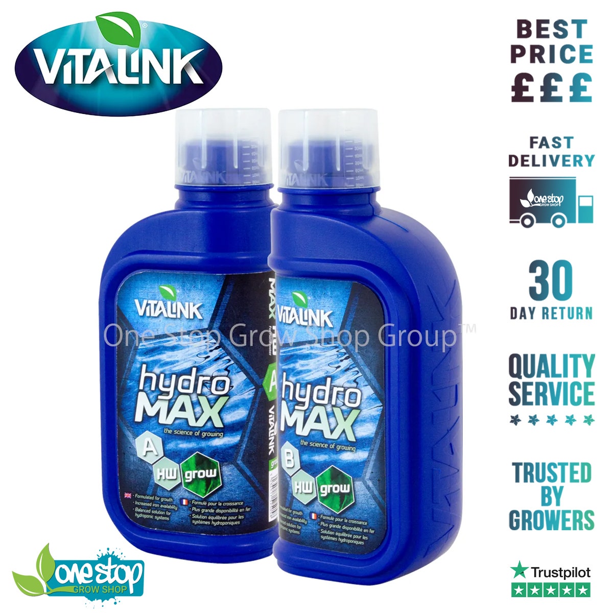 Vitalink - Hydro MAX Grow A&B - Hard Water