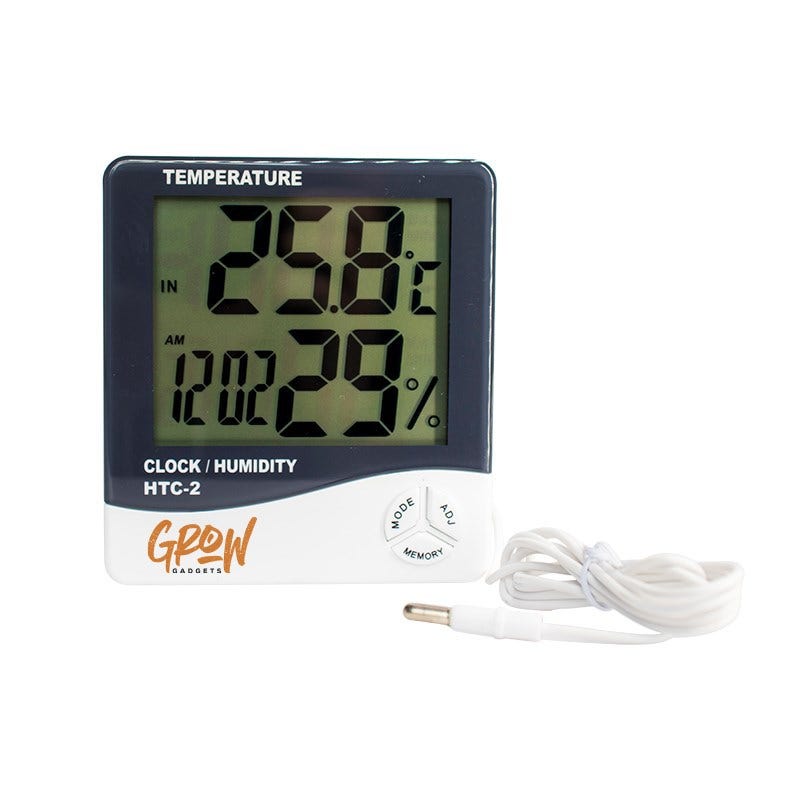 hygrometer for grow tent Grow Gadgets Digital Hygrometer with Probe