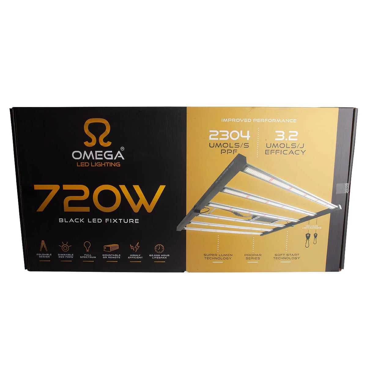 Omega Black 720w LED Grow Tent Kit - 1.2m x 2.4m