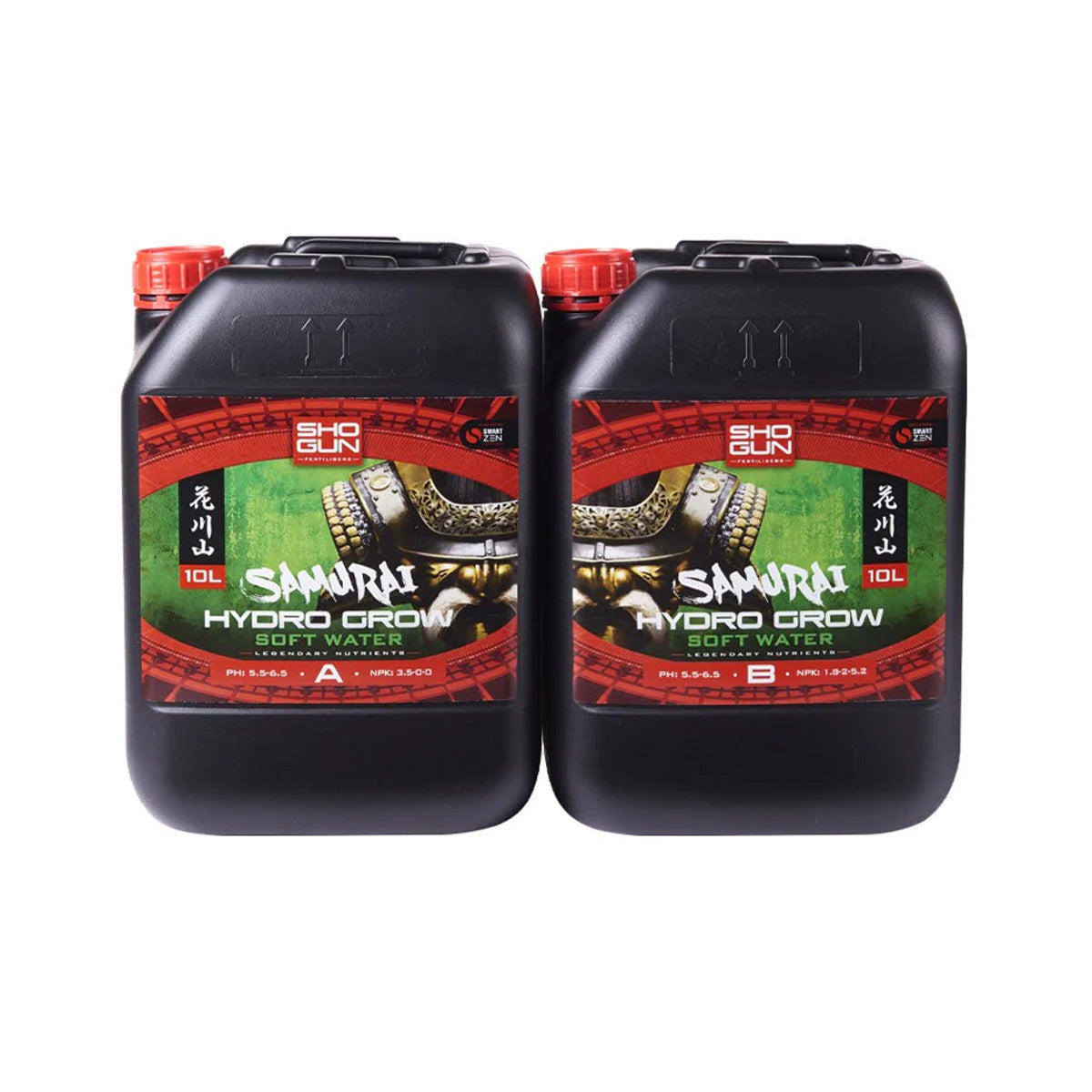 Shogun Fertilisers - Samurai Hydro Grow Nutrient A&B - For Soft Water