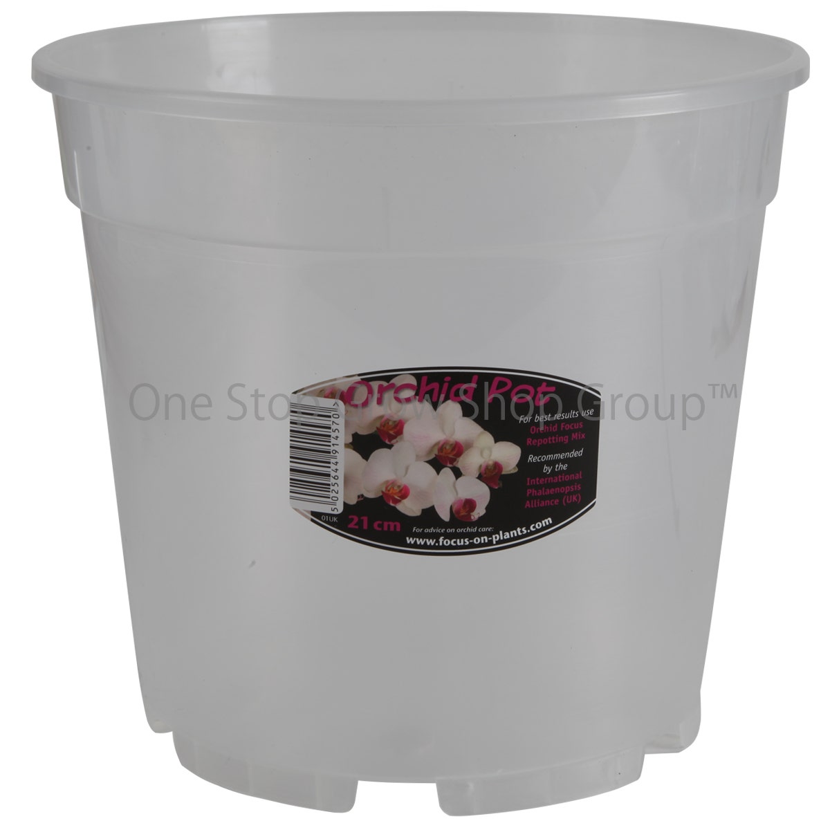 Clear, Round Plastic Orchid Pot (9cm - 21cm)