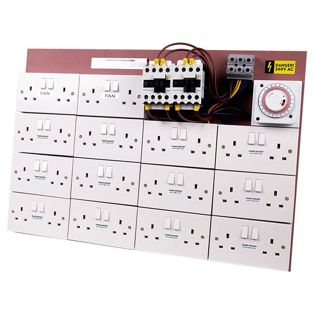 Omega MDF Lighting Timer Boards with Fan Sockets