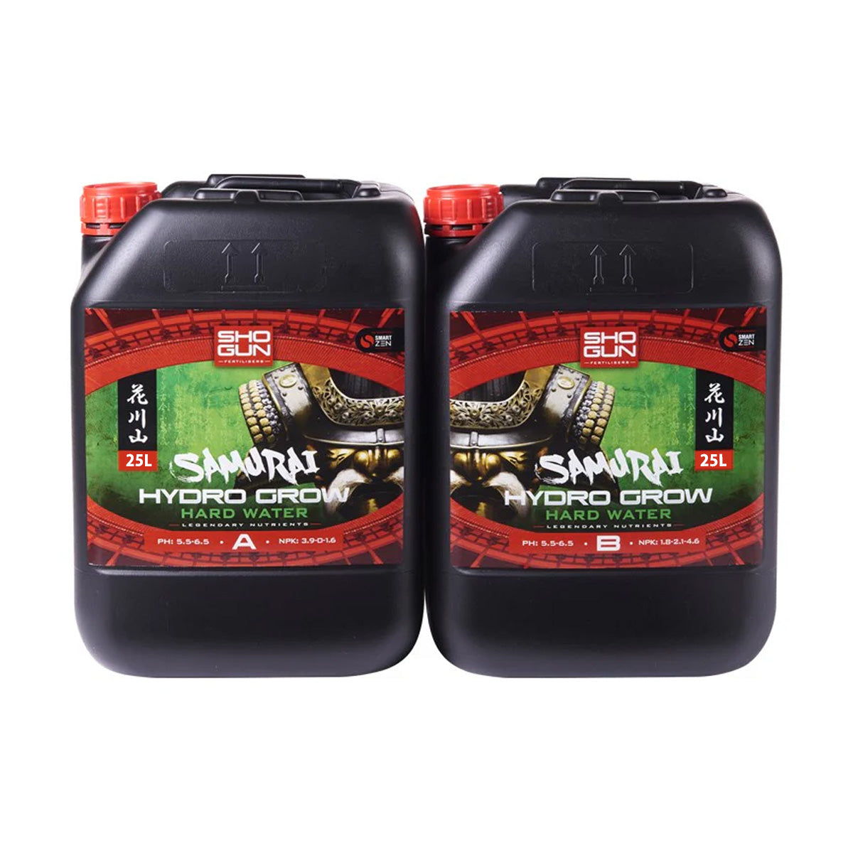 Shogun Fertilisers - Samurai Hydro Grow Nutrient A&B - For Hard Water
