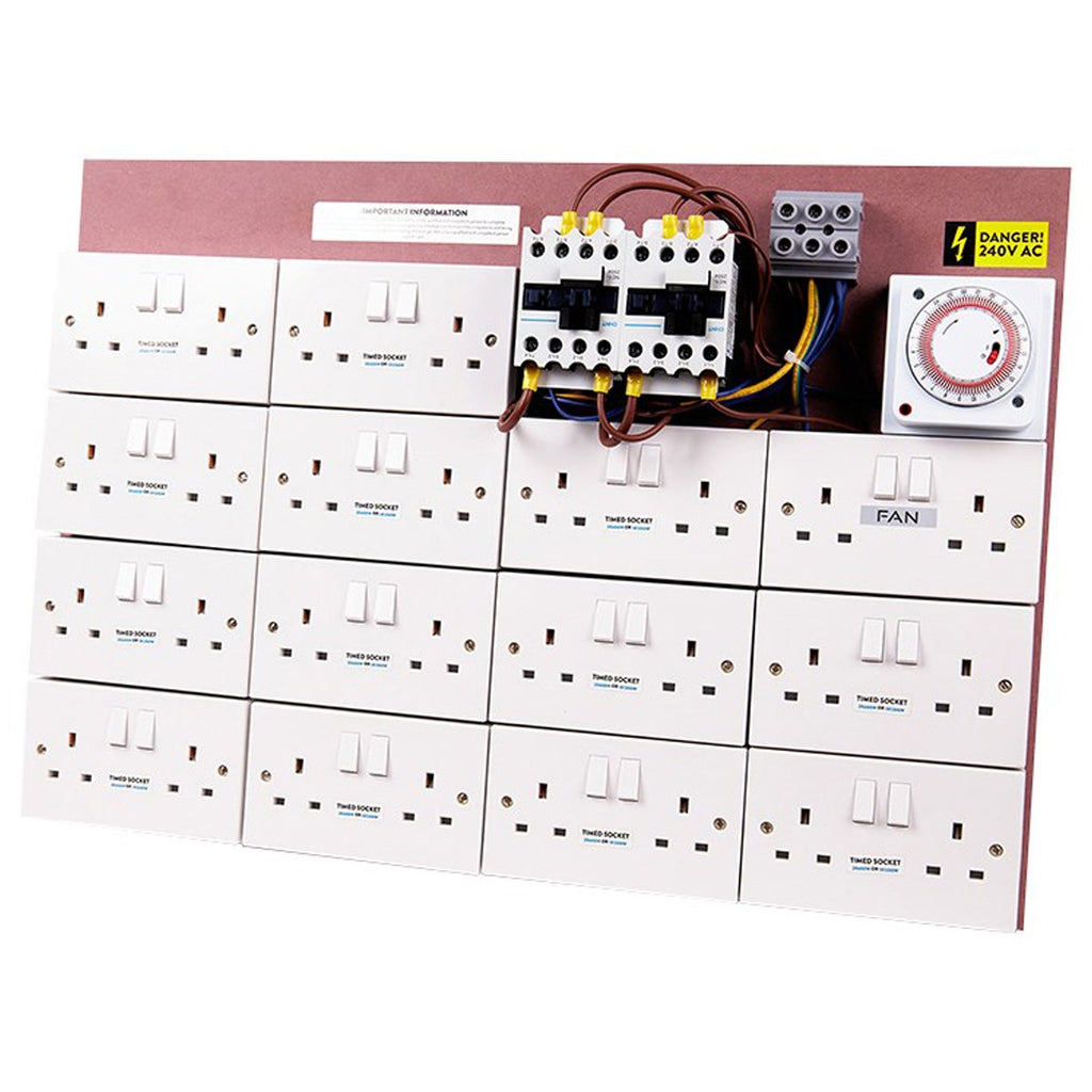 Omega MDF Lighting Timer Boards with Fan Sockets