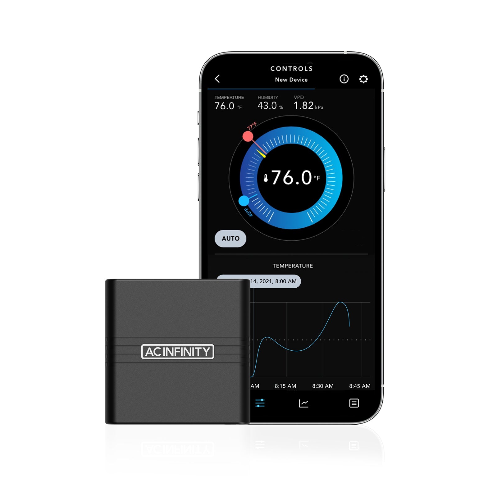AC Infinity CloudCom Smart Thermo-Hygrometer - Temp, Humidity & VPD Monitor