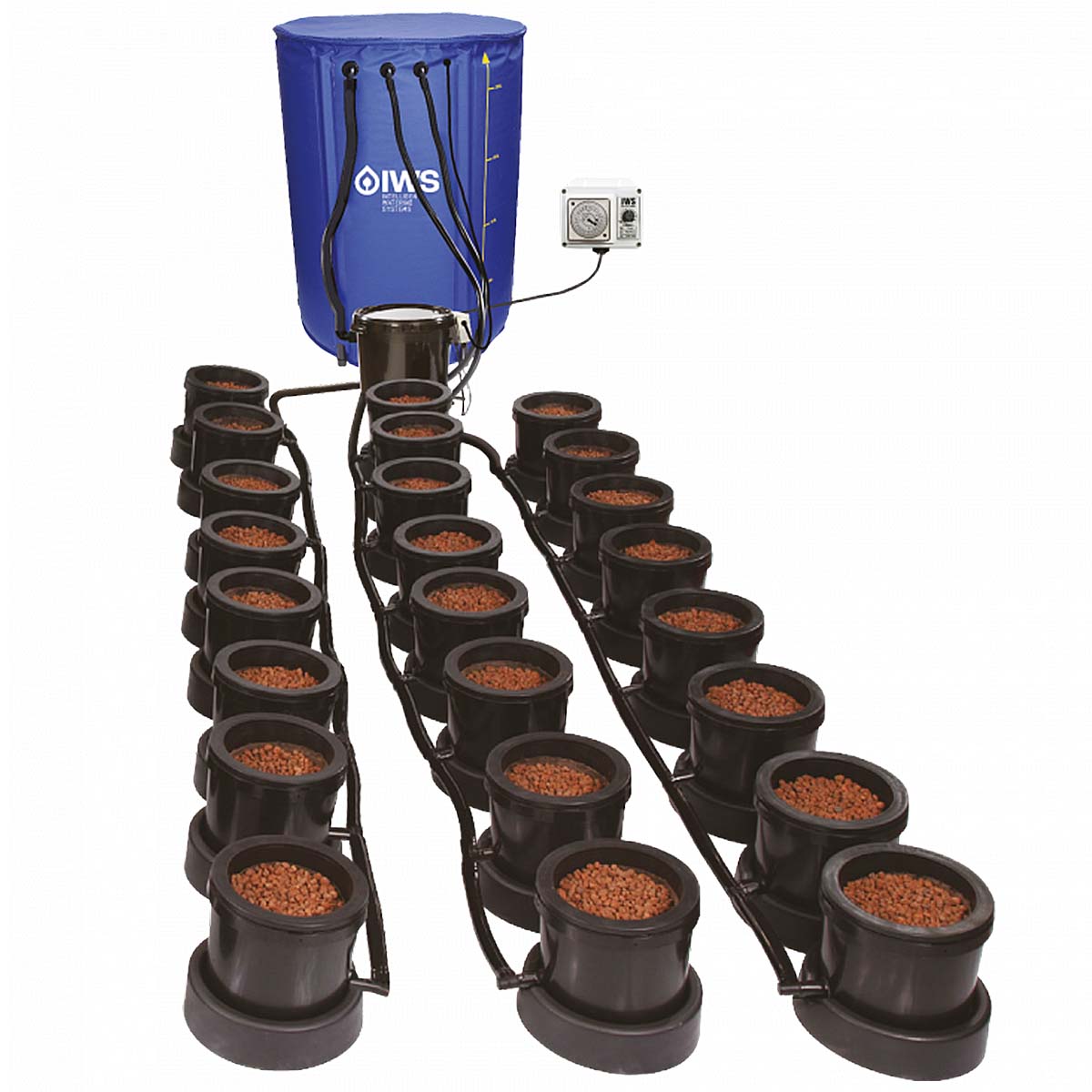 IWS Pro Flood & Drain Grow System with 10.5 Litre Punch Pots