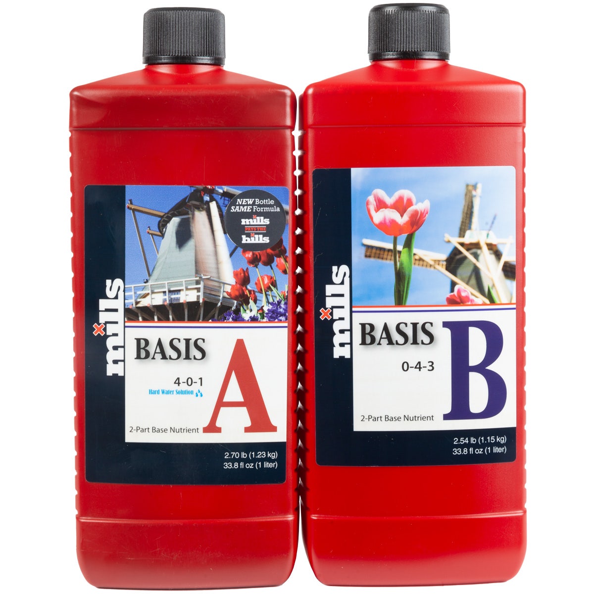 Mills Basis A&B 1 litre Hard Water Base Nutrient